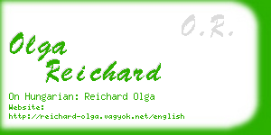 olga reichard business card